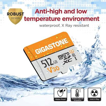 GIGASTONE 512GB Micro SD Card 4-Pack, A1 V30 4K Video Recording, Surveillance - Image 6