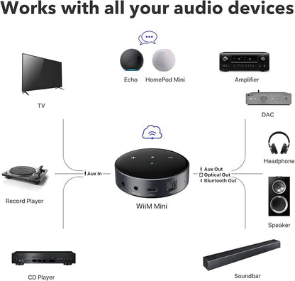 WiiM Mini AirPlay 2 Wireless Audio Streamer, Preamplifier, Works - Image 3
