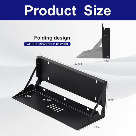 1 Pcs 24 Inch Keyboard Wall Mount Foldable Fits Standard Computer Keyboard - Image 2
