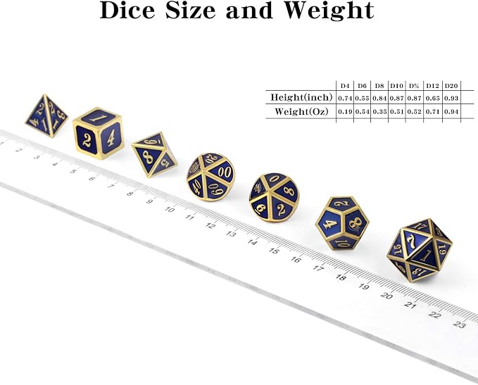 DnDnD Heavy Polyhedral Metal Dice Set - Image 5
