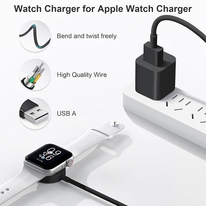 Fast Charger for Apple Watch Charger, Magnetic iWatch Charger to USB A Cable - Image 3