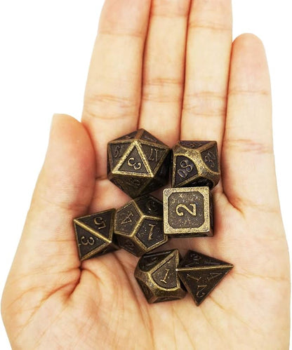 Haxtec DND Metal Dice Set 7PCS D&D Dice of D20 D12 D10 D8 D6 D4 Compatible - Image 6