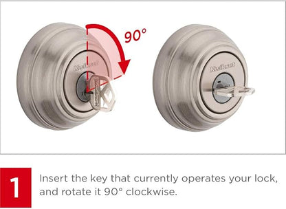 Kwikset 991 Tustin Entry Lever and Single Cylinder Deadbolt Combo Pack - Image 7