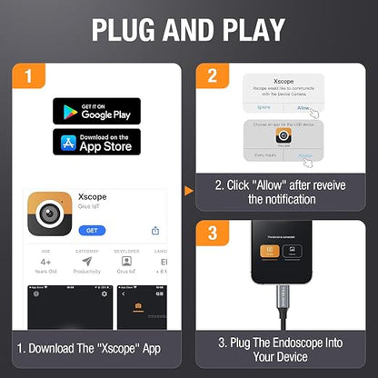 USB C Endoscope Camera with Light, Teslong Type-C Snake Borescope Camera with 8 - Image 8