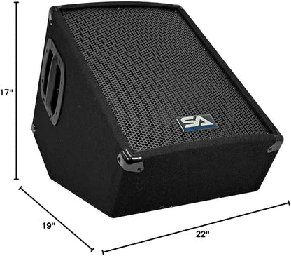 Seismic Audio - SA-10MT-PW-Pair - Pair of Powered 2-Way 10" Floor / Stage - Image 9