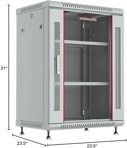 15U Wall Mount Server Rack Cabinet – 19" Network Rack Enclosure, PDU & Shelf - Image 10