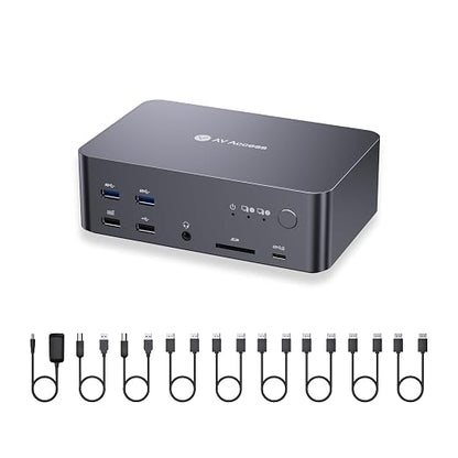 AV Access Docking Station Triple Monitor 8K@60Hz, by ACTIONSGLOBALUSINC