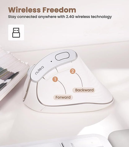 Nulea M510 Vertical Mouse Wireless, Ergonomic Mouse - Image 6