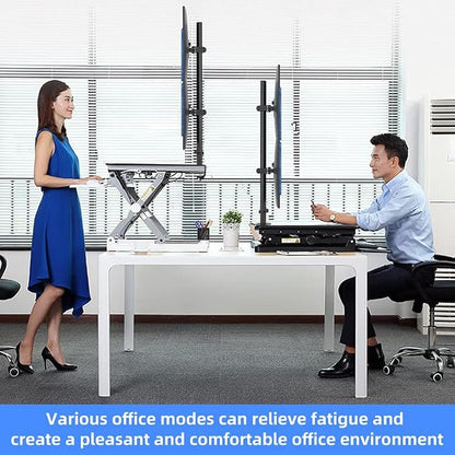 Pholiten Tall Vertically Stacked Dual Monitor Desk Mount Stand, Extra Tall 31 - Image 5