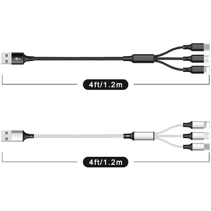 Multi USB Charging Cable 3A, 3 in 1 Fast Charger Cord Connector - Image 3