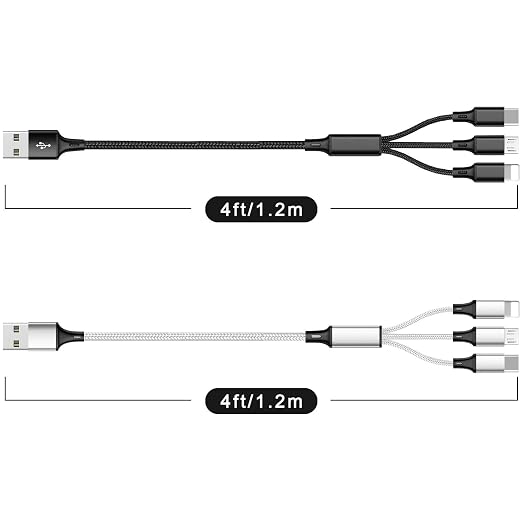 Multi USB Charging Cable 3A, 3 in 1 Fast Charger Cord Connector - Image 3
