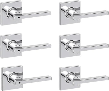 Kwikset Casey Hallway Passage and Bed/Bath Privacy Door Handle 6 Pack, 3 by Kwikset