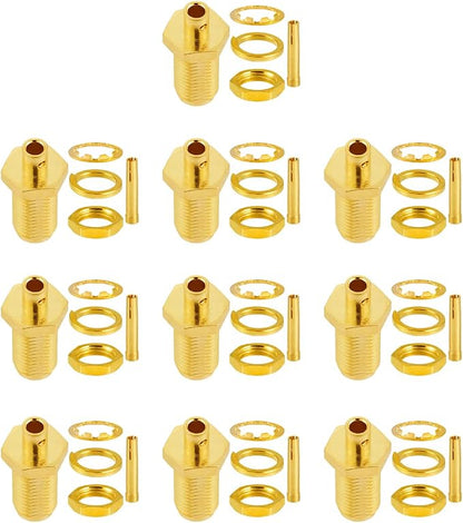 10 PCS SMA Connectors SMA Female Bulkhead Solder Connector - Image 4