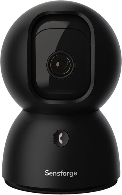 SensForge 2.5K Pan-Tilt Security Camera, 360° Dual-Band WiFi Camera by SensForge