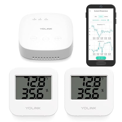 YoLink SpeakerHub & Two Temp/Humidity Sensors Starter Kit – Audio Hub Plays by YoLink