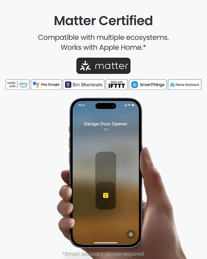 Switchbot Smart Garage Door Opener w/Remote, Matter Certified, - Image 2