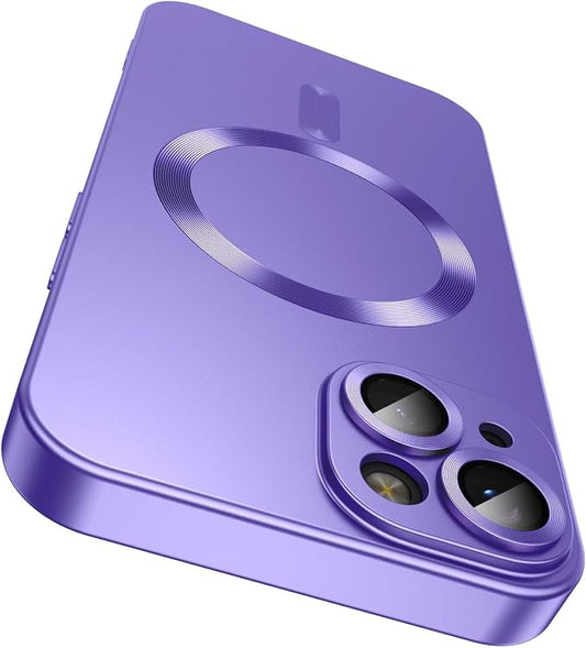 Magnetic for iPhone 14 Case Slim Soft Silicone Bumper Shockproof Metallic by LEKEVO