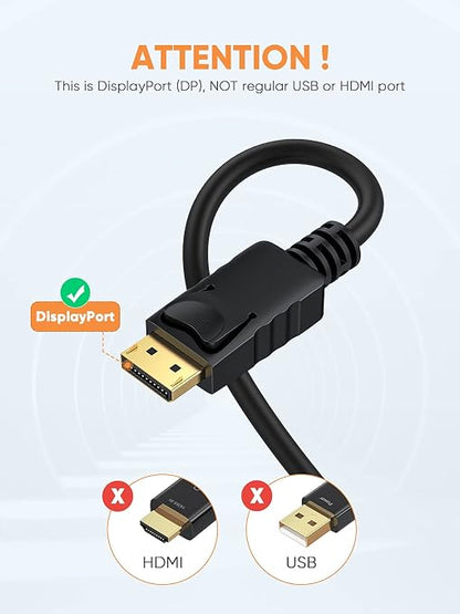 CableCreation DP to VGA Cable 6 FT, DP Male to VGA Male Cable - Image 2
