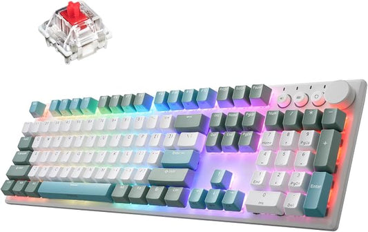 iRocks K74R Wireless RGB Illuminated Mechanical Gaming Keyboard, Hot-Swappable by i-rocks