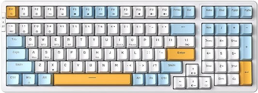 Wireless Mechanical Keyboard, Triple Mode 2.4G/USB-C/BT Gaming Keyboards 100 by Merdia