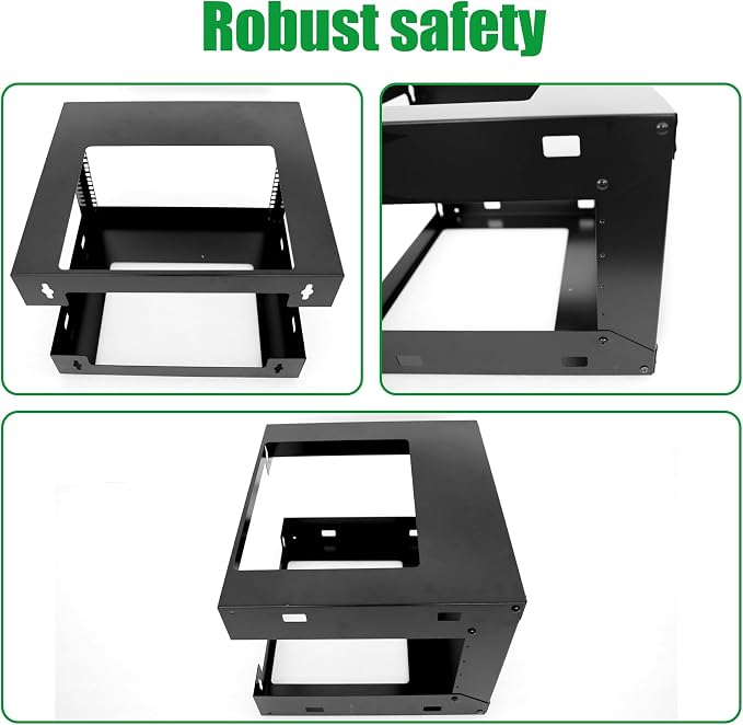 6U Wall Mount Open Frame 19 Inch Server Equipment Rack Wall Mountable Heavy - Image 6