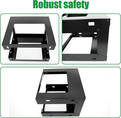 6U Wall Mount Open Frame 19 Inch Server Equipment Rack Wall Mountable Heavy - Image 6