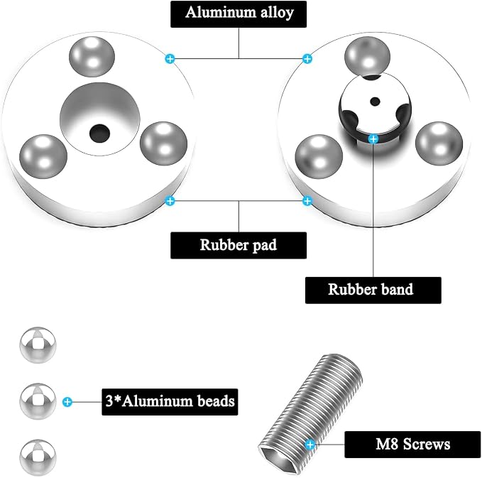 Audiocrast 4X HiFi Speaker Spike Pad Isolation Feet Stand Feet 40X23MM Shock - Image 4