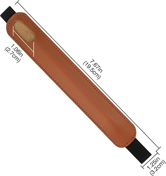 Vegan Leather Elastic Band Stylus Holder, Capacitive Pen Case - Image 2