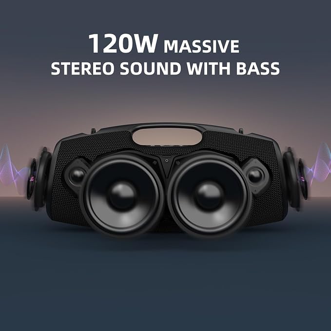 ZEALOT Bluetooth Speaker, 120W Wireless Outdoor Speaker - Image 3