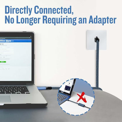 USB C to Ethernet Cable, 10Ft Type C to RJ45 Cable, USB C to Gigabit Ethernet - Image 3