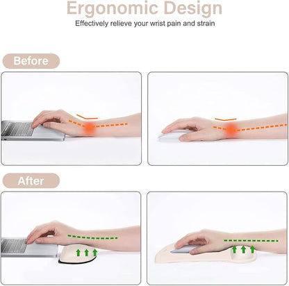 MOSISO Wrist Rest Support for Mouse Pad & Keyboard Set, Ergonomic Mousepad - Image 3