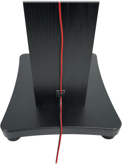 Rockville Pair SS28B Premium Black Wood Grain 28" Home Speaker Stands, 100lb - Image 4