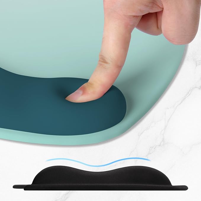 ITNRSIIET Ergonomic Mouse Pad, Cushioned Gel Wrist Rest, Non-Slip Base - Image 4