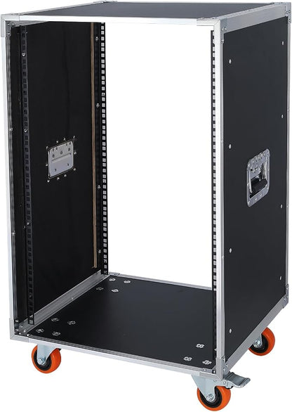 AV Gear Rack 16U Home Audio & Video Stage Stereo Equipment Storage Cabinet by WikrOck