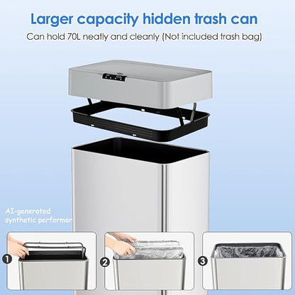 Sensor Trash Can, Touchless Motion Sensor Trash Bin, Smart Automatic Garbage Can - Image 7