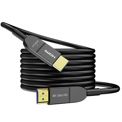 8K Fiber Optic HDMI Cable 50FT, Long Active HDMI 2.1 Cable 48Gbps Ultra High by Anehmeta