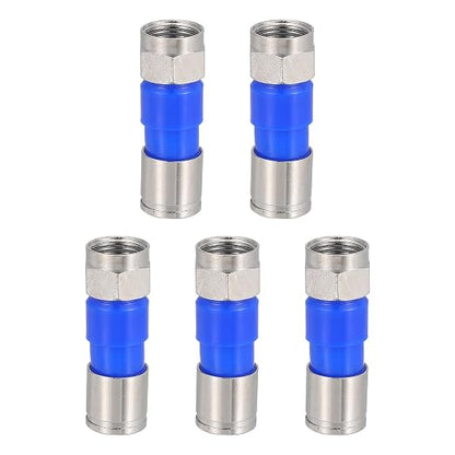 MECCANIXITY 5 Pcs F Type Coaxial Cable Compression Connectors, 75 Ohm Copper by MECCANIXITY
