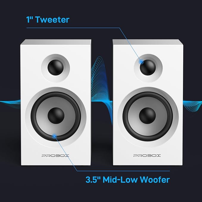 BT16 Active Bookshelf Speakers 3.5" Woofer - Image 3