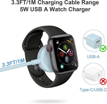 Fast Charger for Apple Watch Charger, Magnetic iWatch Charger to USB A Cable - Image 2