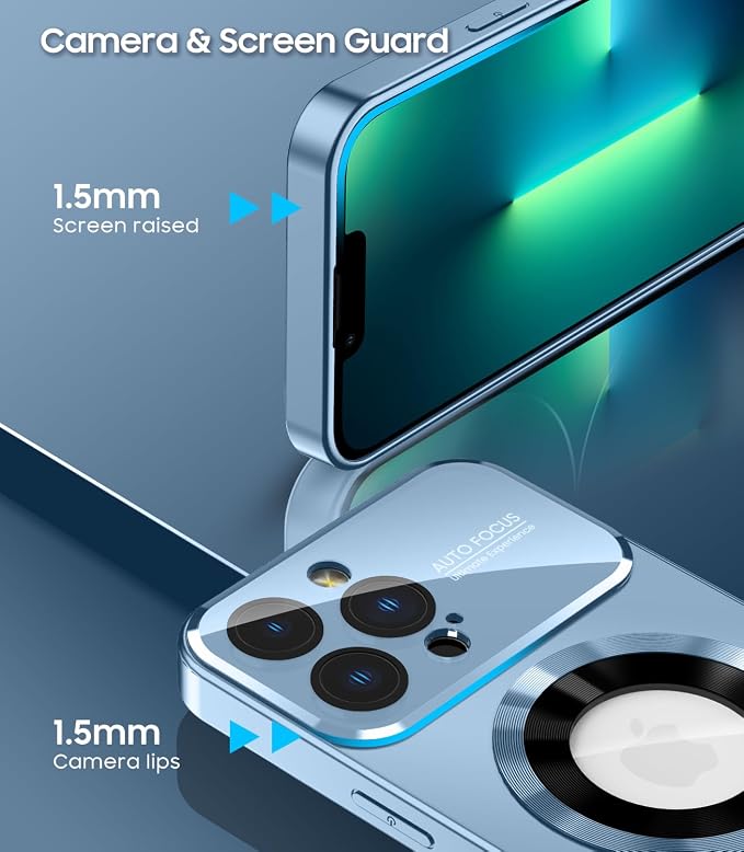 Magnetic for iPhone 13 Pro Case, Built-in Camera Lens Protector, Compatible - Image 4