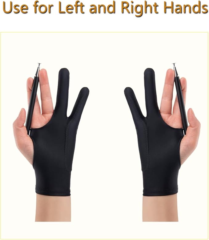 SPBMY Drawing Glove 2 Pack, Two-Finger Artist Glove - Image 5