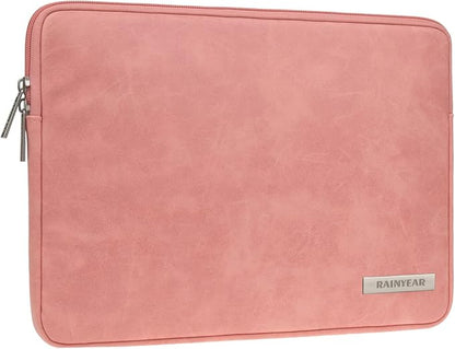 RAINYEAR 15 Inch Laptop Sleeve PU Suede Leather Case Padded Cover Water by RAINYEARmakelifeeasier