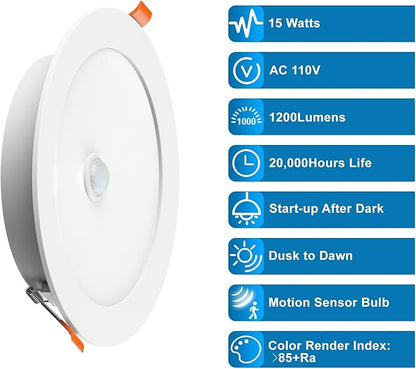 Motion Sensor Light Bulb, 5 in. & 6 in. LED Can Lights Retrofit Motion Sensor - Image 4
