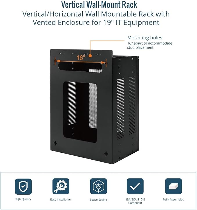 Tecmojo 4U Server Rack, Vertical/Horizontal Wall Mountable Rack - Image 5
