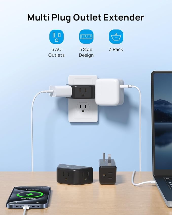 TROND Multi Plug Outlet 3 Pack - Image 2