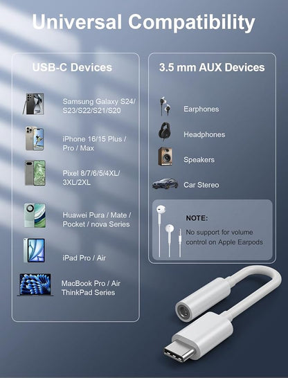 USB-C to 3.5mm Audio Headphone Adapter - Image 4