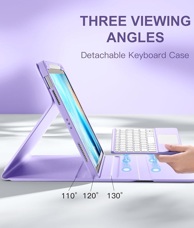Compatible with iPad Air 11 Inch & Air 5th/Air 4th Generation Case with Keyboard - Image 4