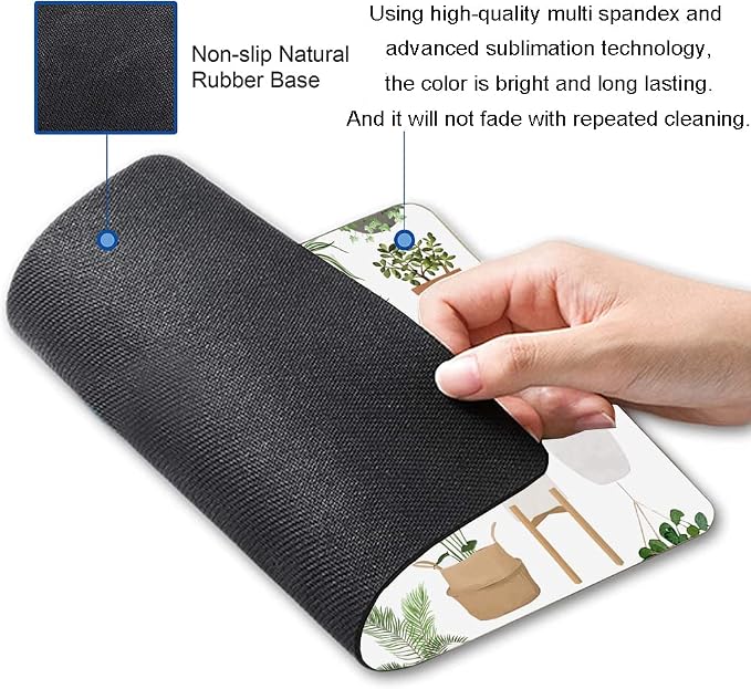 Mouse Pad, Pot Plant Mouse Pad, Mouse Mat Waterproof Non-Slip Rubber Base - Image 6