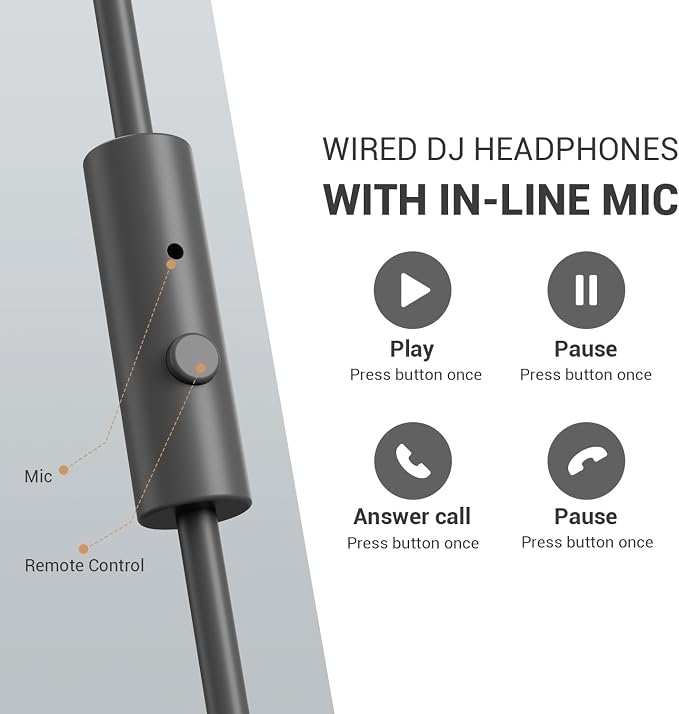 OneOdio Wired Over Ear Headphones Studio Monitor & Mixing DJ Stereo Headsets - Image 5