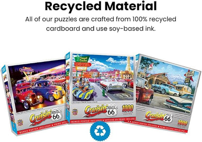 MasterPieces - 1000 Piece Jigsaw Puzzle, Route 66 Pitstop, Fun - Image 6